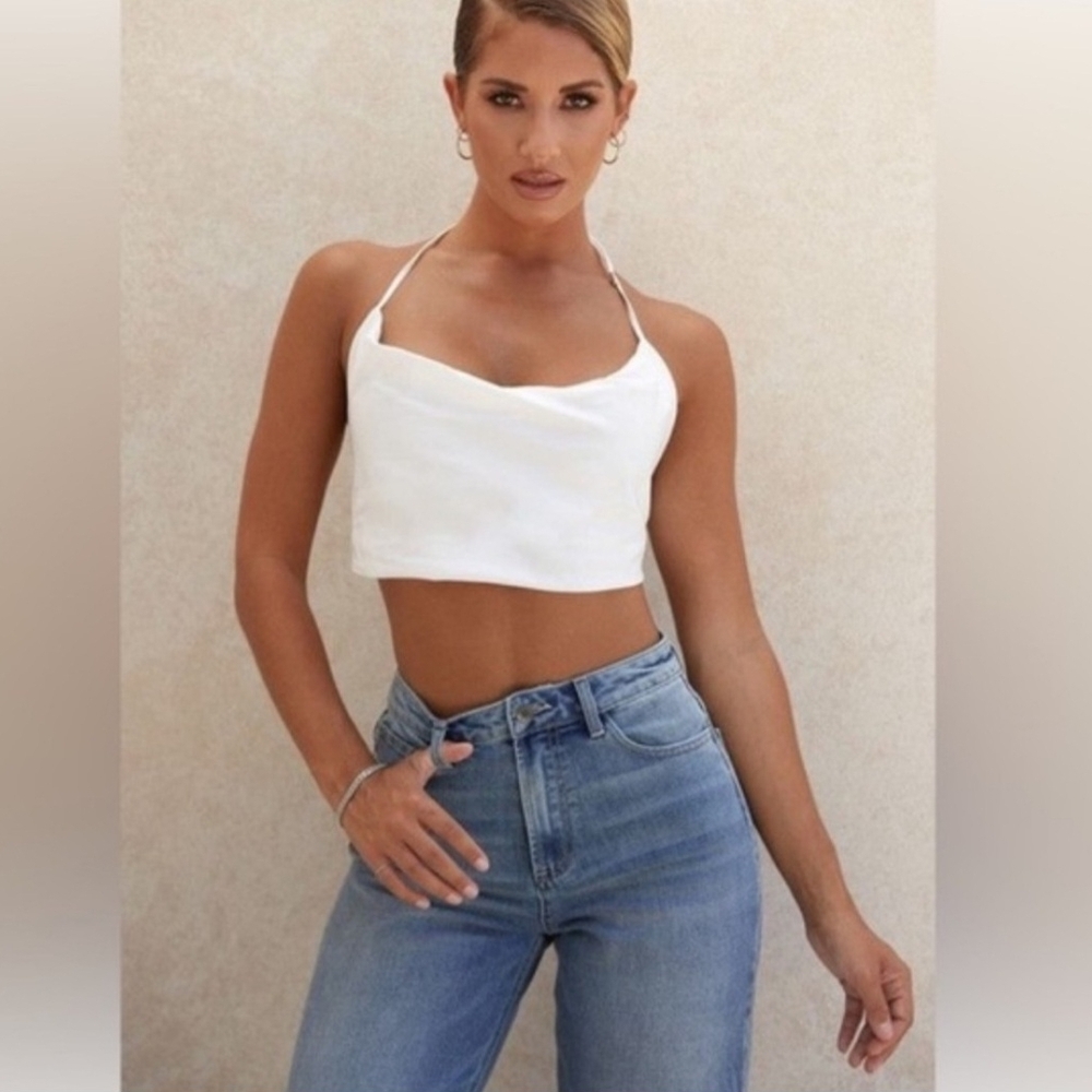 House of CB Isis White Crop Top